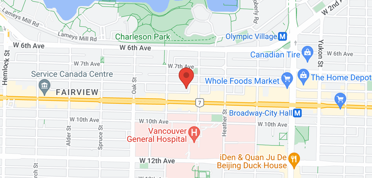 map of 116 828 W 8TH AVENUE